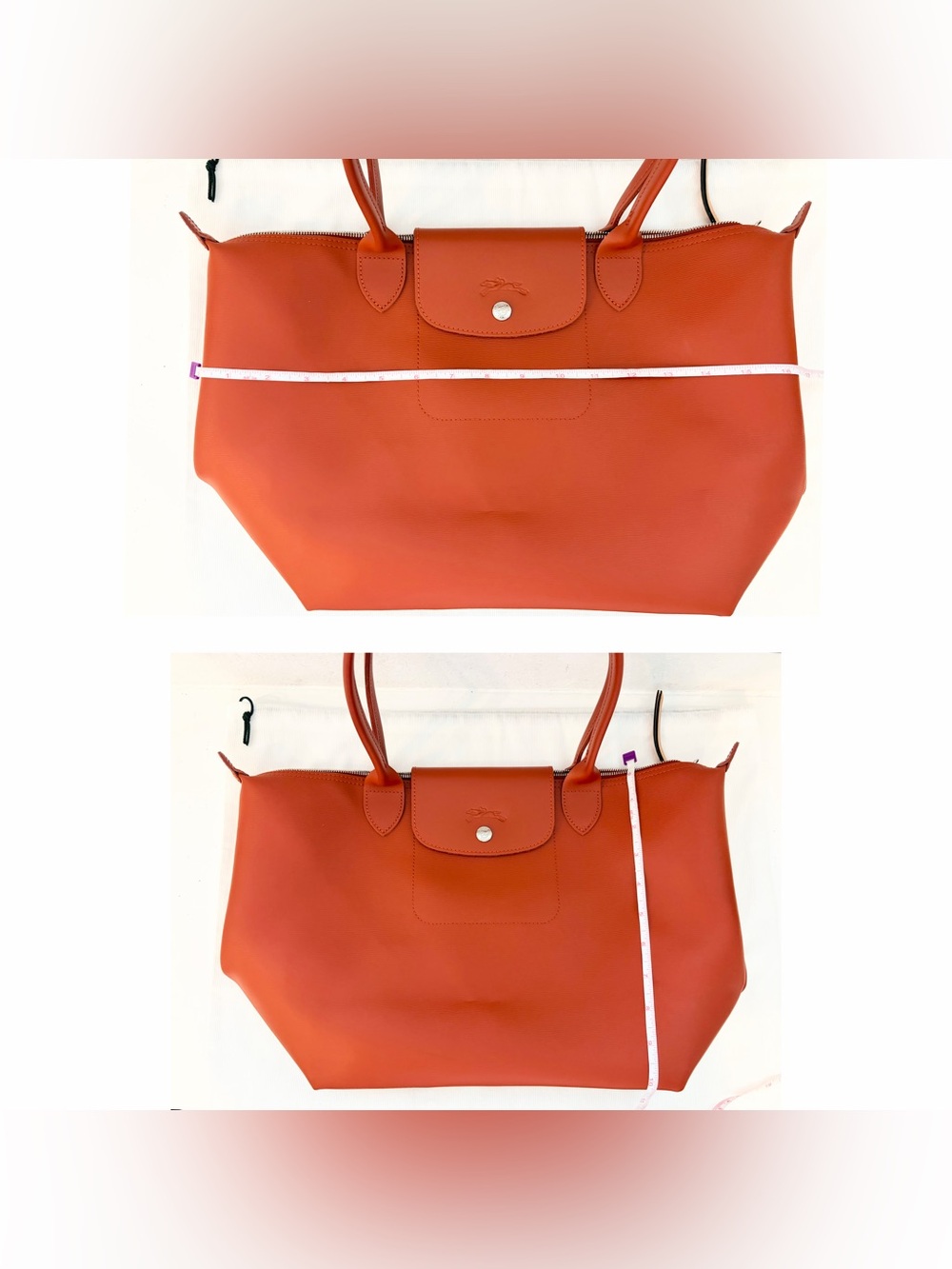 Authentic Longchamp Le Pliage City Medium Tote in Rust - Picture 8 of 15
